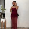 VESTIDO MICROTULL LARGO