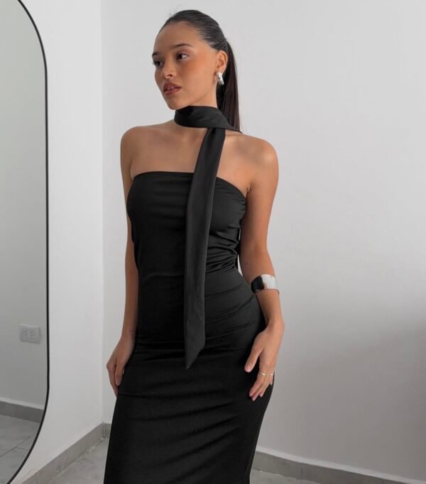 VESTIDO LARGO STRAPLES