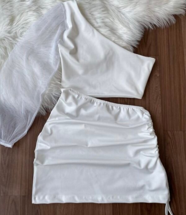 Vestido manga tull