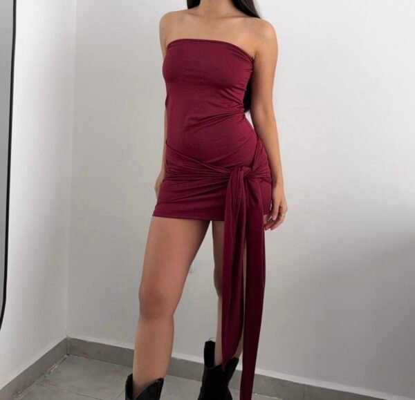 Vestido Straples lazo