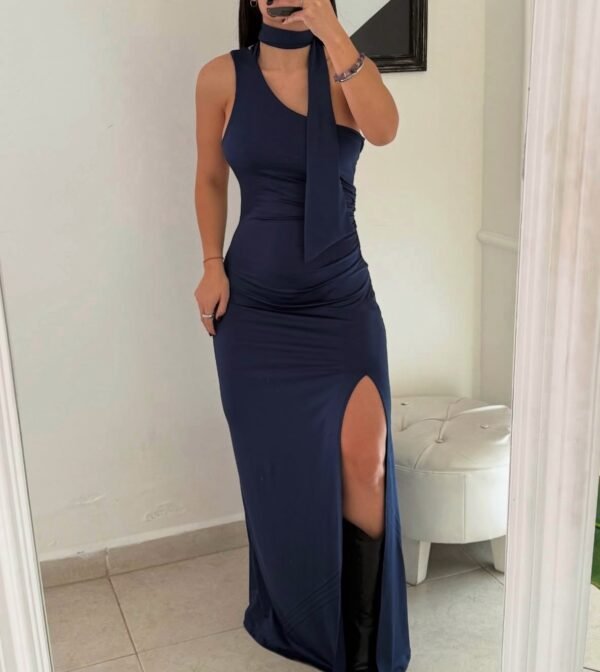Vestido largo lazo