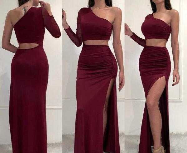 Vestido manga microtull