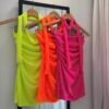 Vestido Straples fluor
