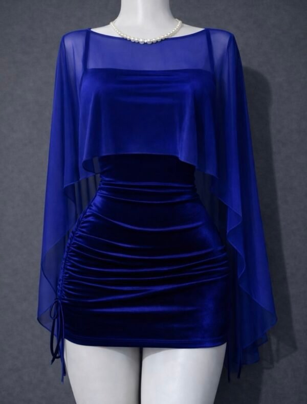 Vestido terciopelo + top microtull