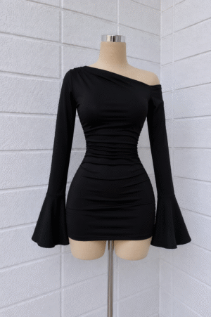 Vestido mangas Oxford