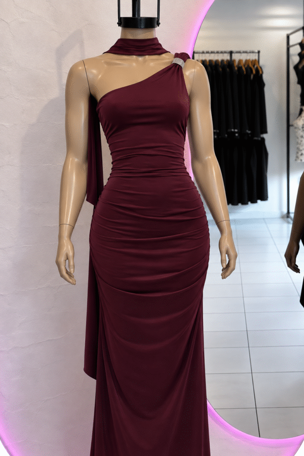 Vestido largo más lazo